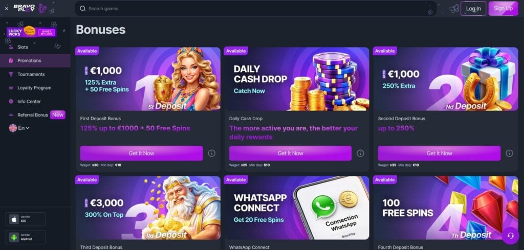 BravoPlay Casino Bonus