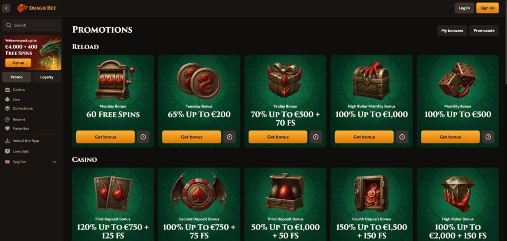 Dragobet Casino Bonus