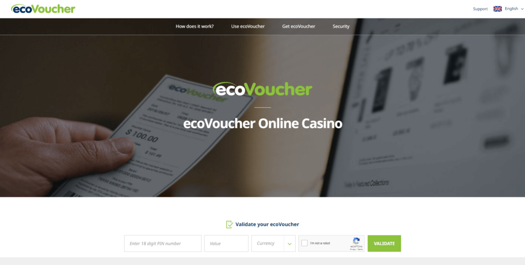 EcoVoucher functioneert als een digitale prepaidvoucher waarbij geen persoonlijke financiële gegevens worden gedeeld met het casino.