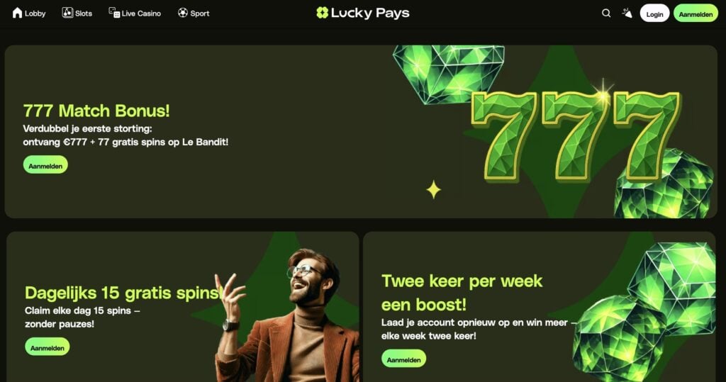 Lucky Pays Casino Bonus