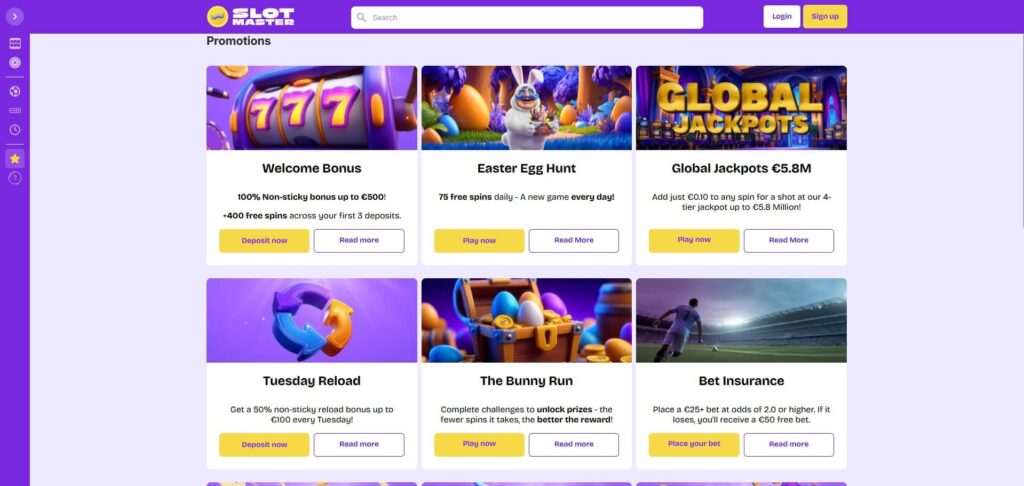 Slotmaster Casino Bonus