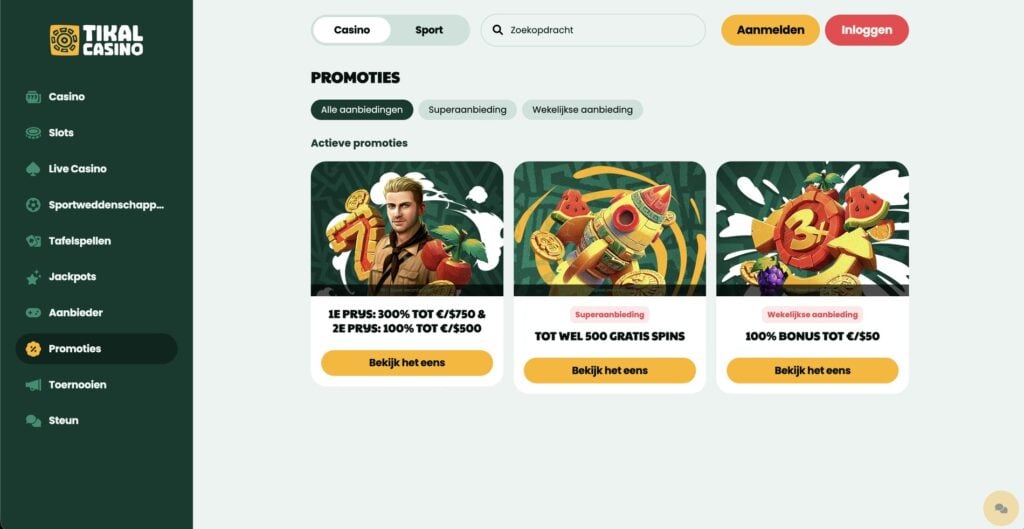 Tikal Casino Bonus
