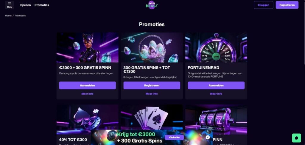 WinBeast Casino Bonus